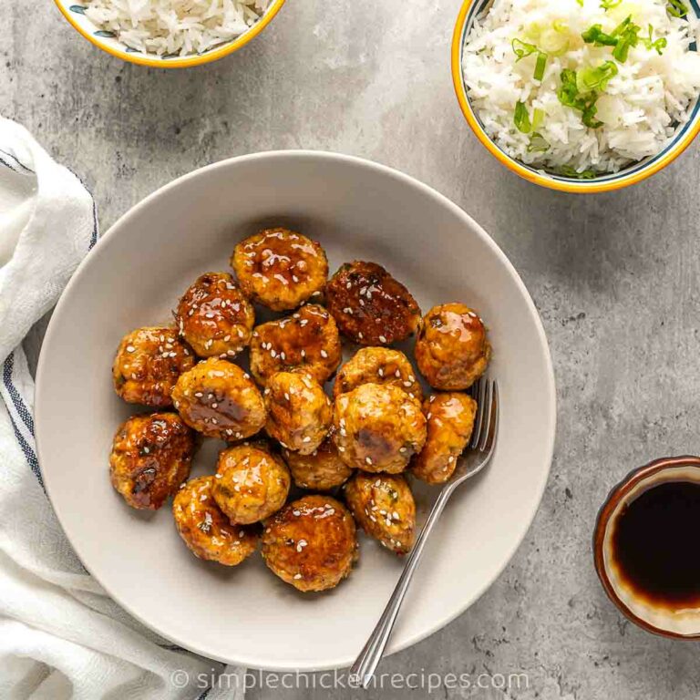 Teriyaki Glazed Chicken Meatballs